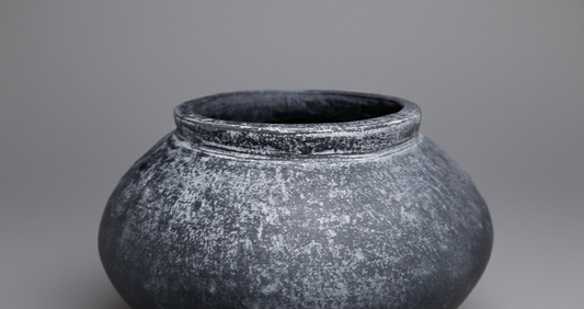 Orlando Dark Grey Distressed Pot
