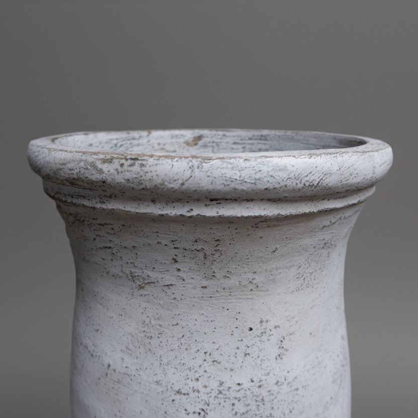 Luna Off White Distressed Pot