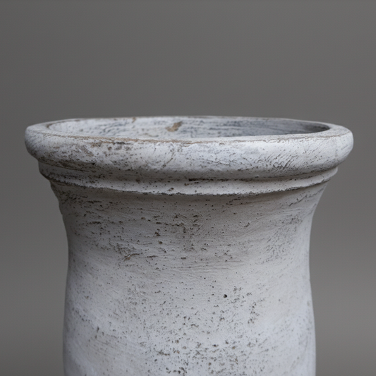 Luna Off White Distressed Pot