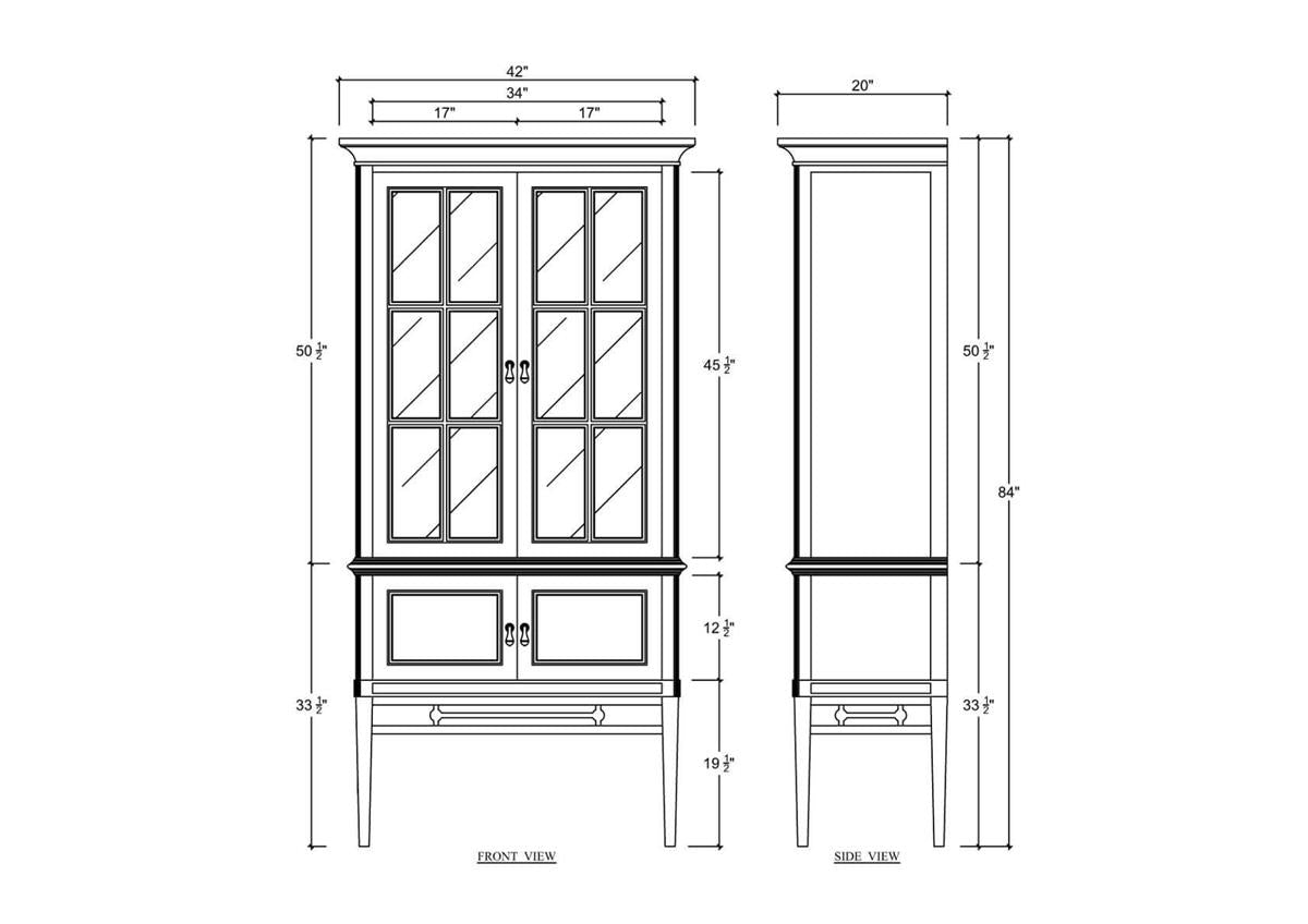 Seraphine Display Cabinet - Pre-Order | Custom Colour & Finish Options Available