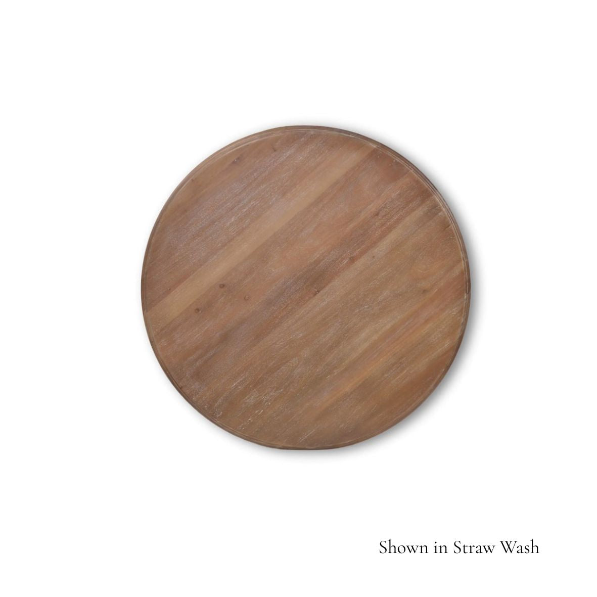 Sydney Distressed Oak & Black Timber Round Table - Arriving May