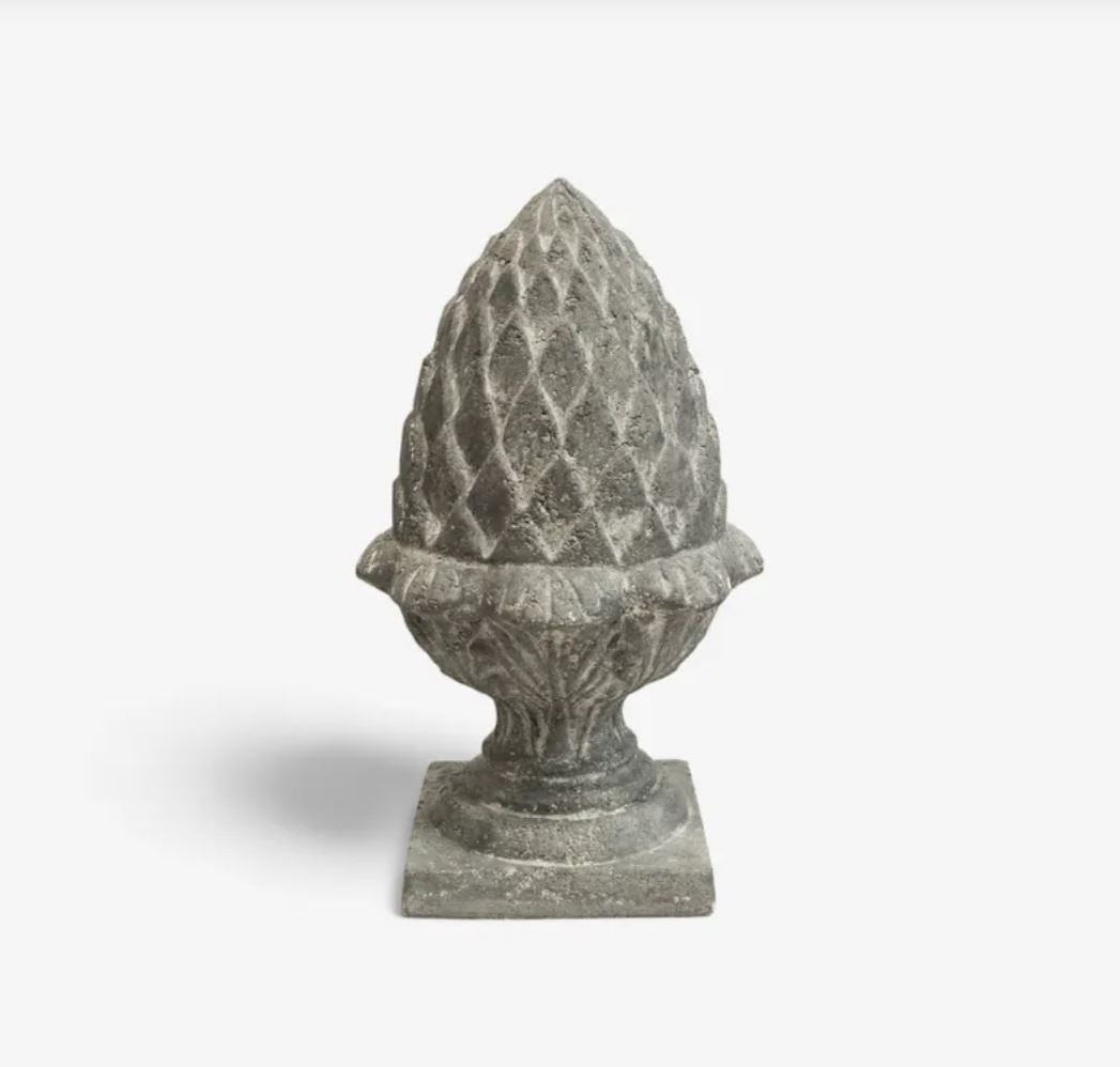 Belgrave Distressed Grey Acorn Finial | In Stock & Ready To Ship