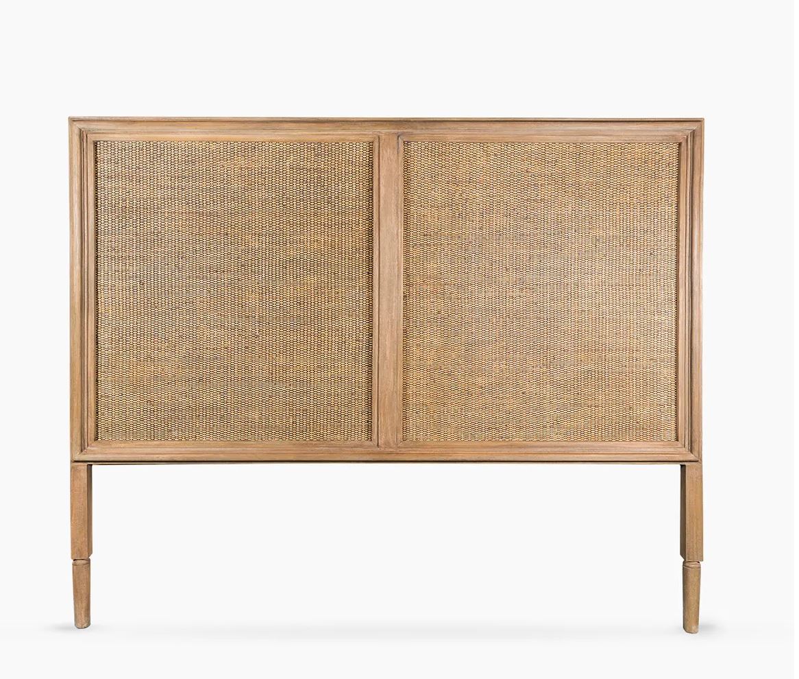 Wooden with wicker doors on a white background