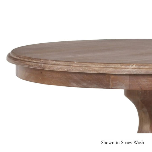 Sydney Distressed Oak & Black Timber Round Table - Pre-Order | Custom Colour & Finish Options Available