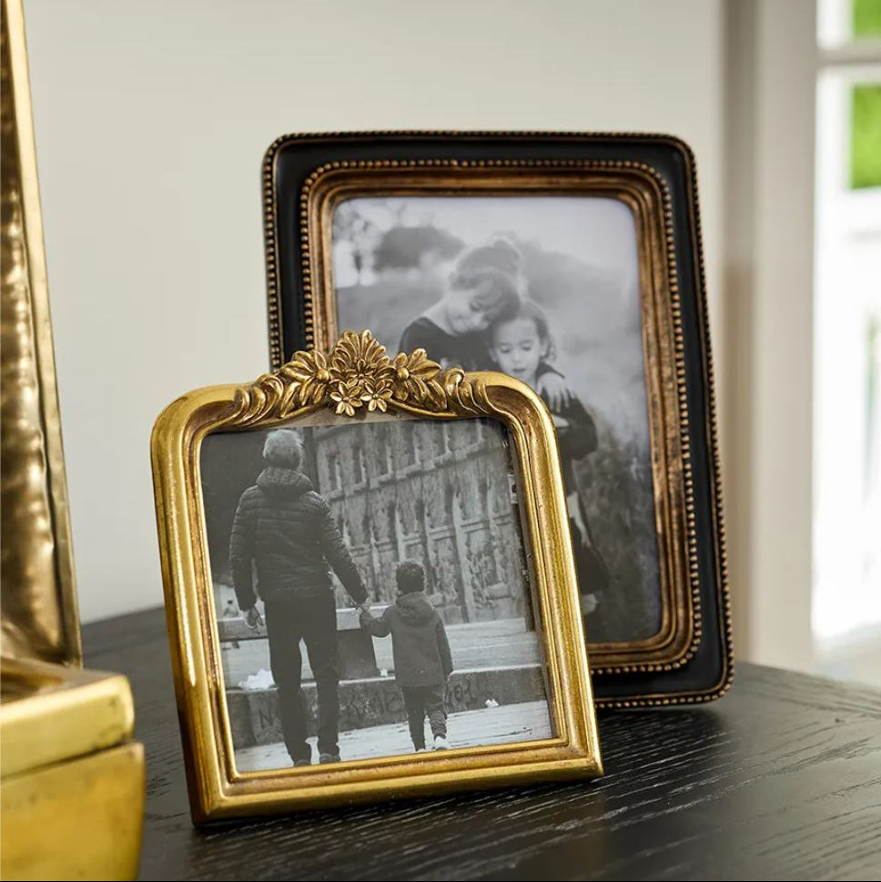 Floral Gold Photo Frame 5" x 5"