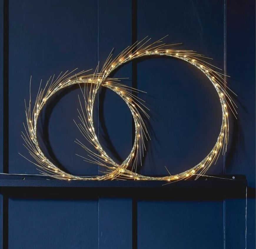 Halo Illuminated Wreath - 45cm