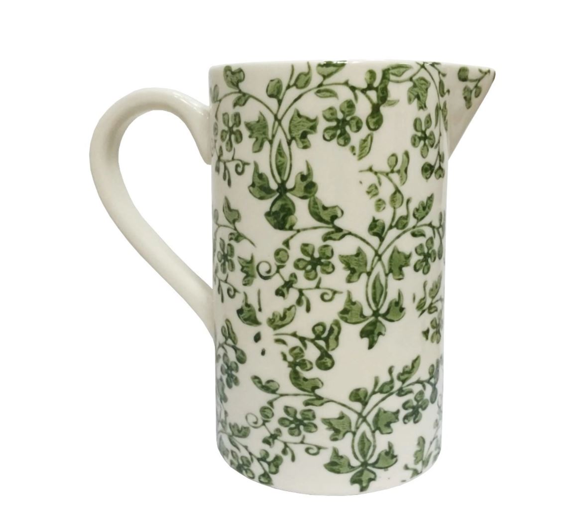 The Florentine Verde Handpainted Jug showcases a natural, organic form adorned with a hand-painted green Florentine leaf design on a creamy ivory glaze. Crafted by hand with meticulous detail, this jug adds a vibrant and refreshing charm to your kitchen. Plus, it’s dishwasher and microwave safe, combining beauty with everyday practicality.