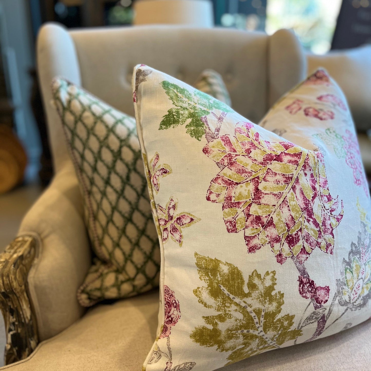 Chloe Printed Westbury Linen Cushion