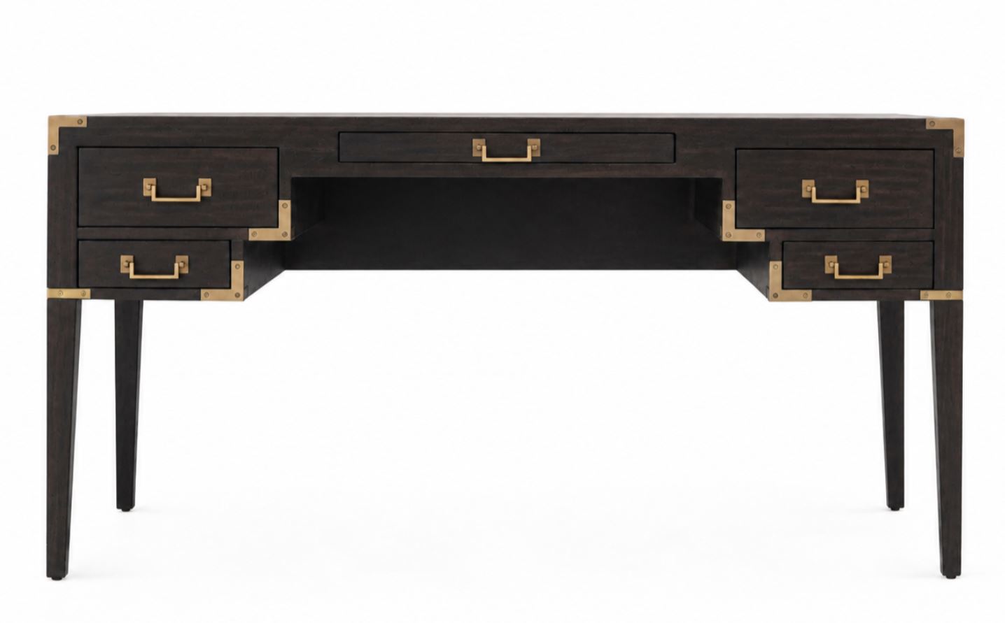 Cunard American Oak Desk - Charcoal