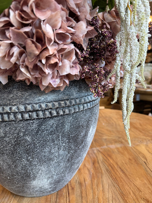 Antwerp Distressed Grey Terracotta Pot