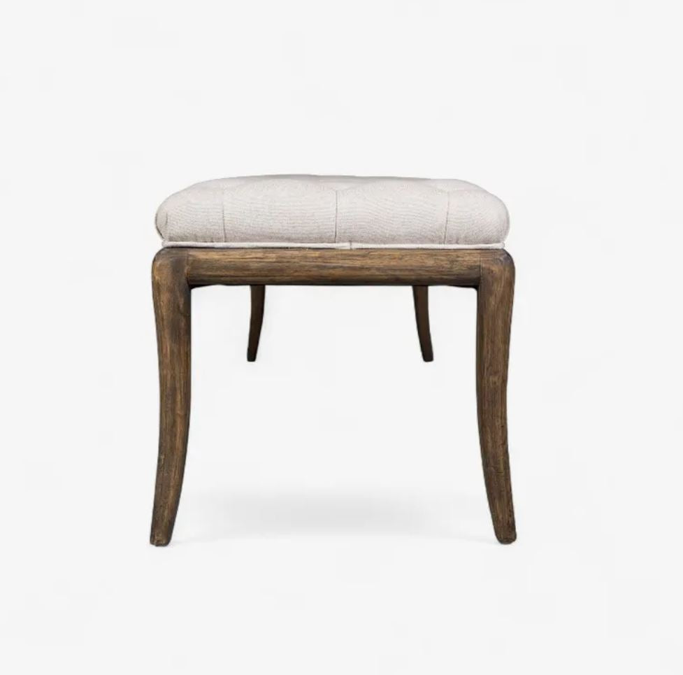 Florence Linen & Timber Stool