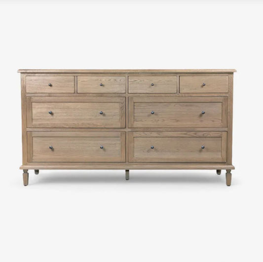 Freya Oak Double Chest Of Drawers - In Stock & Ready To Ship