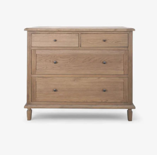 Freya Oak Chest Of Drawers - In Stock & Ready To Ship