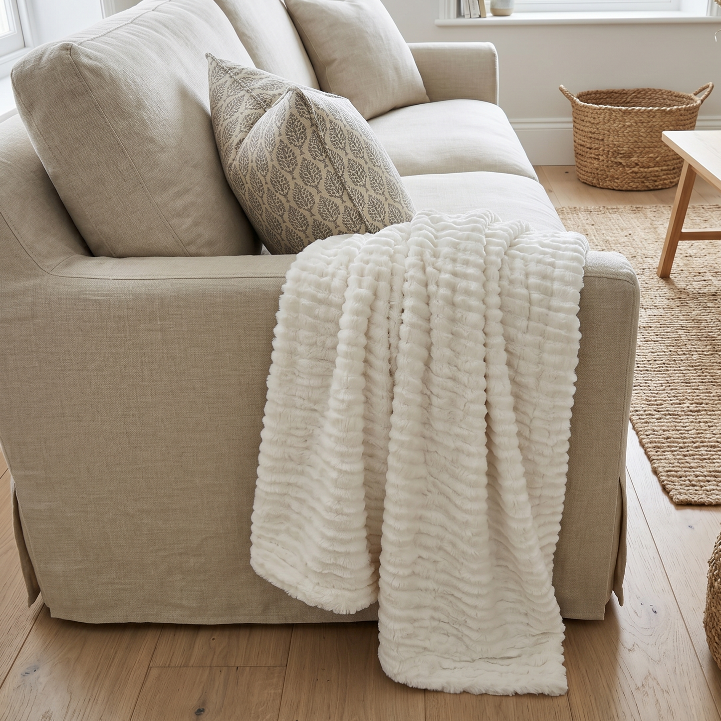 Ivory Soft Throw