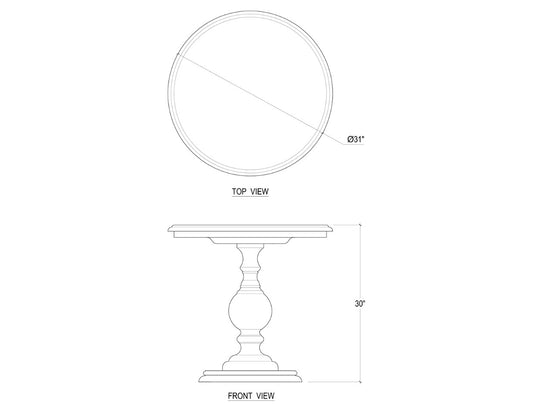 Gloucester Round Lamp Table - Pre-Order Now | Custom Colour & Finish Options Available