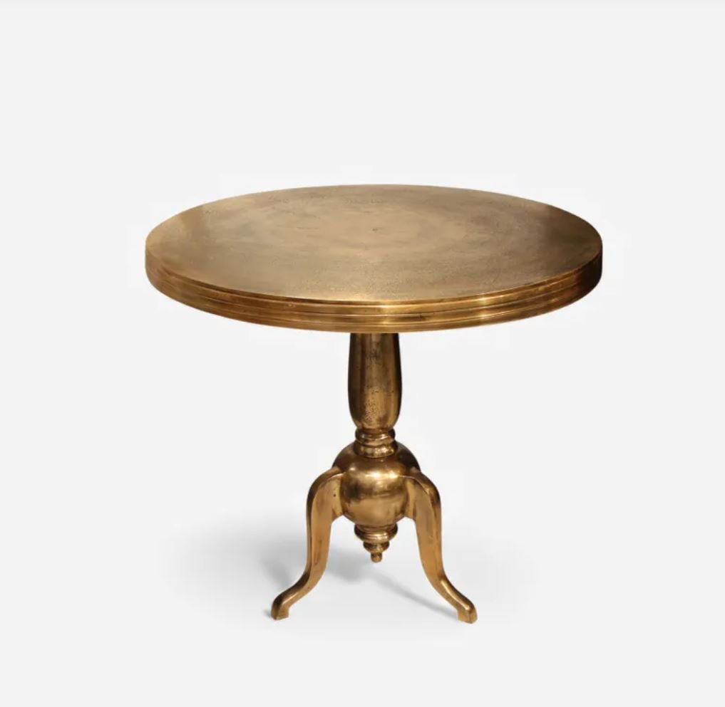 Harvey Antique Gold Round Occasional Table | In Stock & Ready To Ship