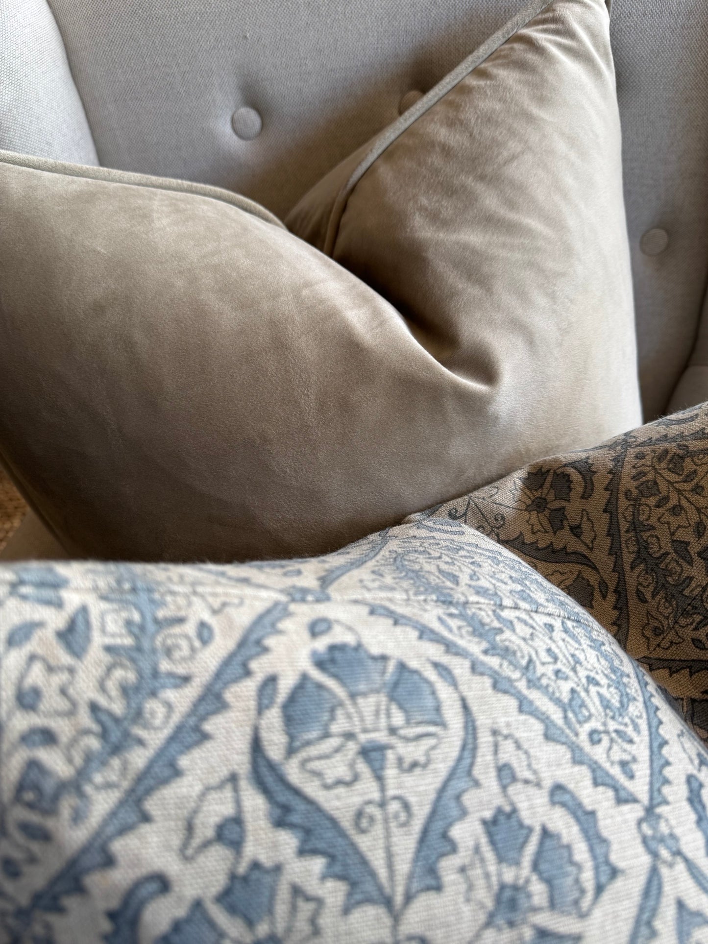 Sand Velvet Cushion 55cm x 55cm