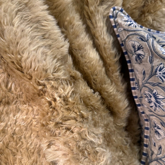 Faux Fur Honey Throw