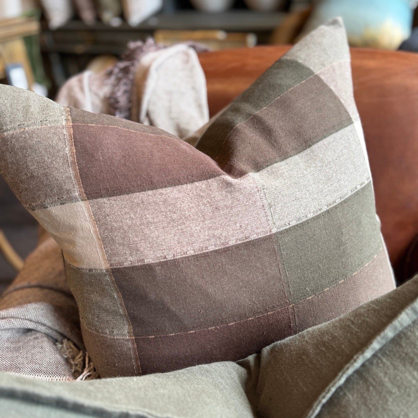 Hallie Check Cushion 55cm x 55cm