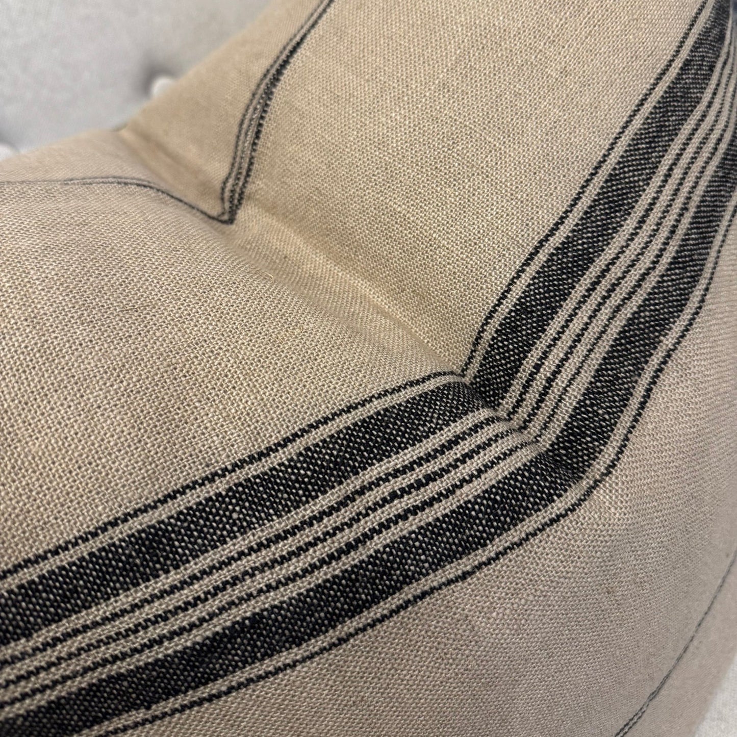 Provence Striped French Linen Cushion 55cm x 55cm