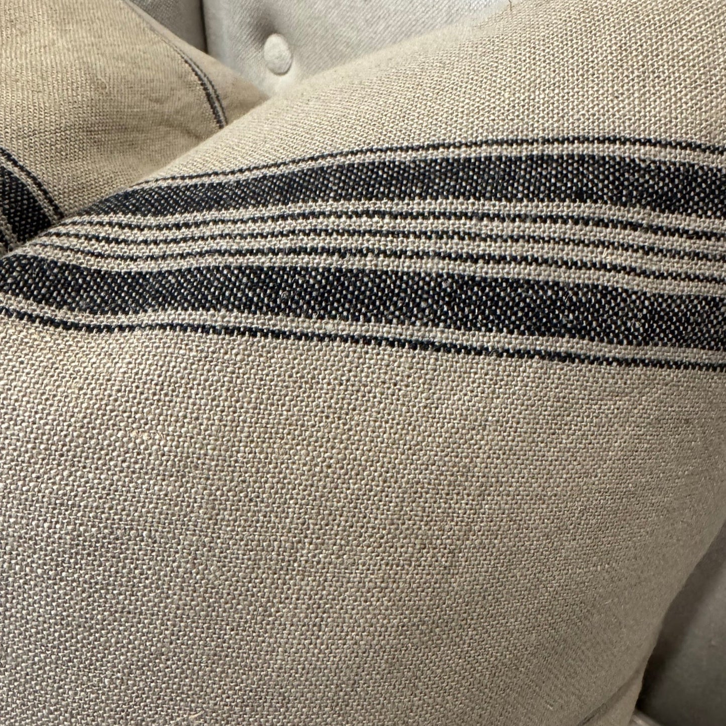 Provence Striped French Linen Cushion 55cm x 55cm