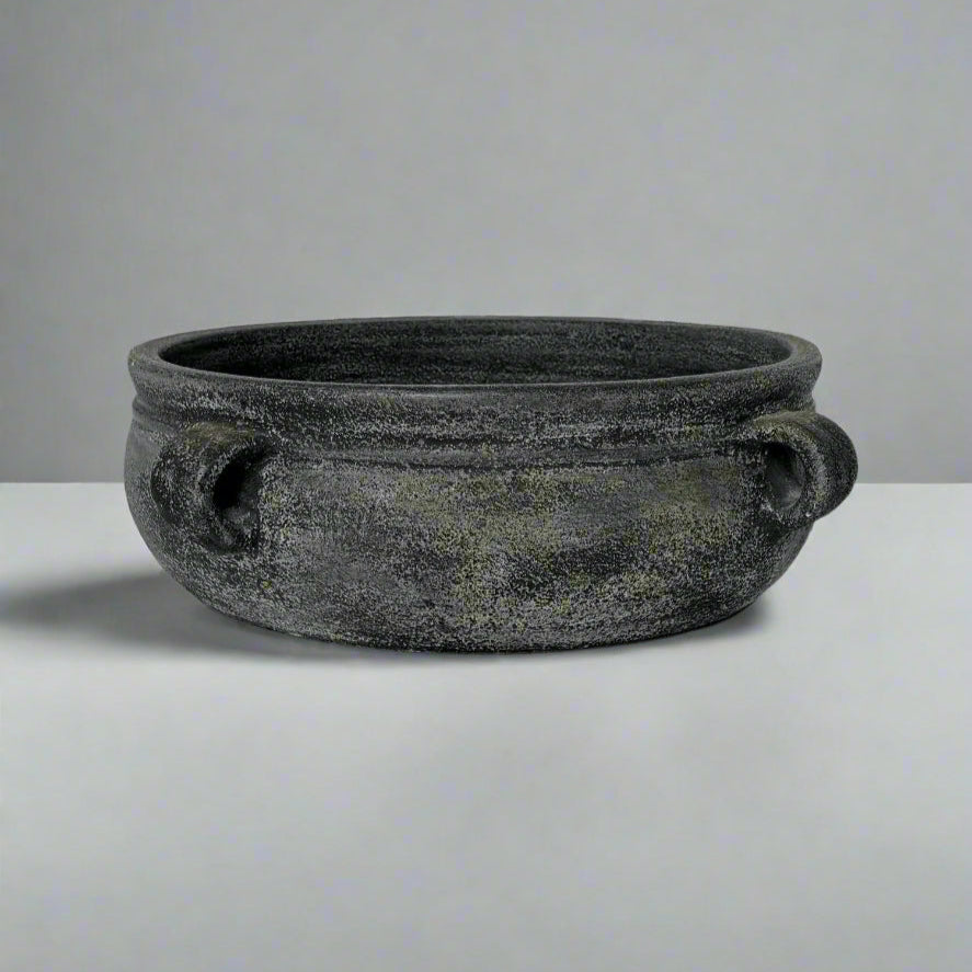 Delphi Dark Grey Distressed Terracotta Bowl