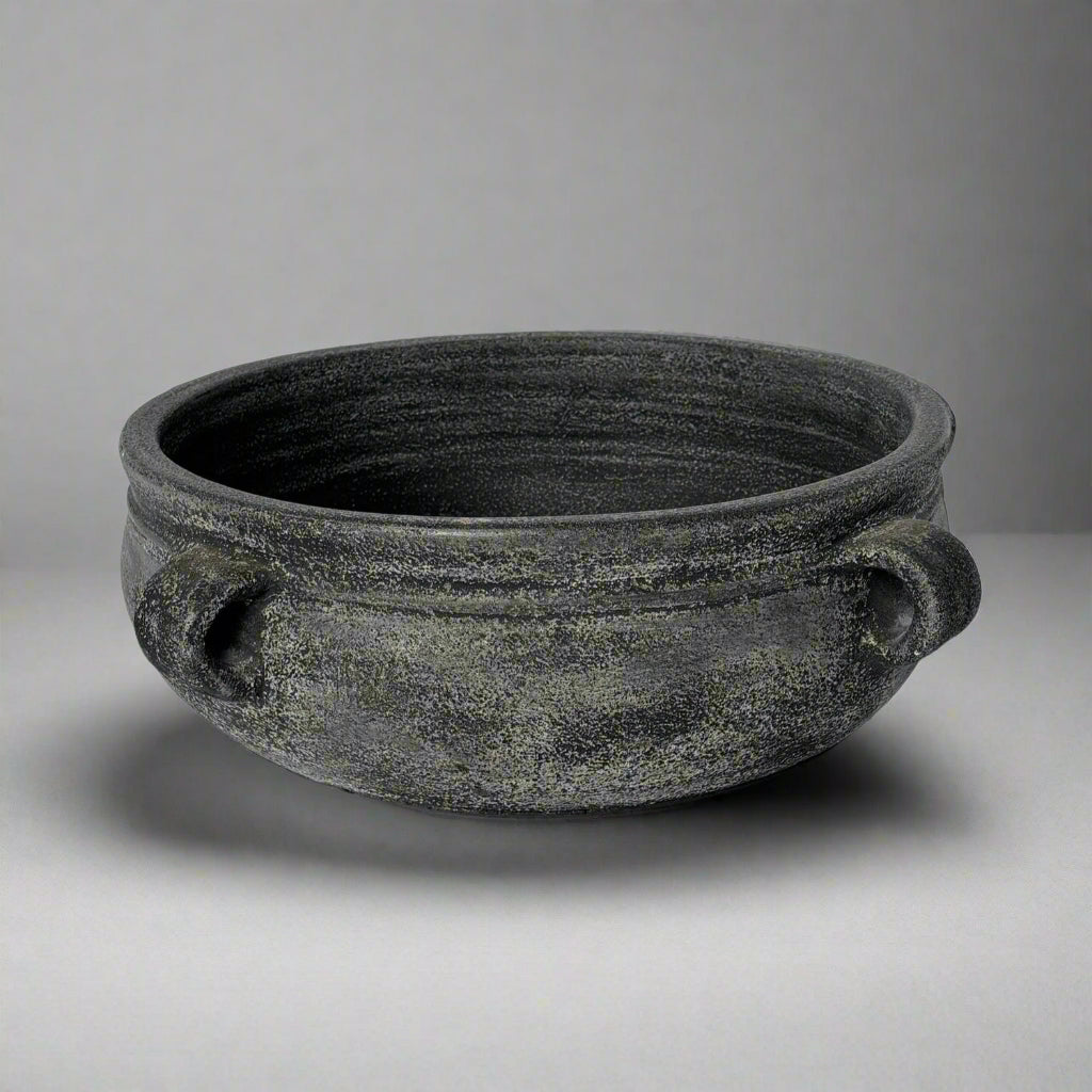 Delphi Dark Grey Distressed Terracotta Bowl