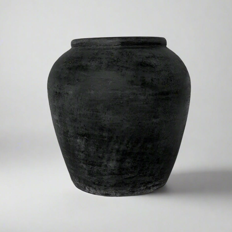 Marcello Distressed Dark Grey Terracotta Pot