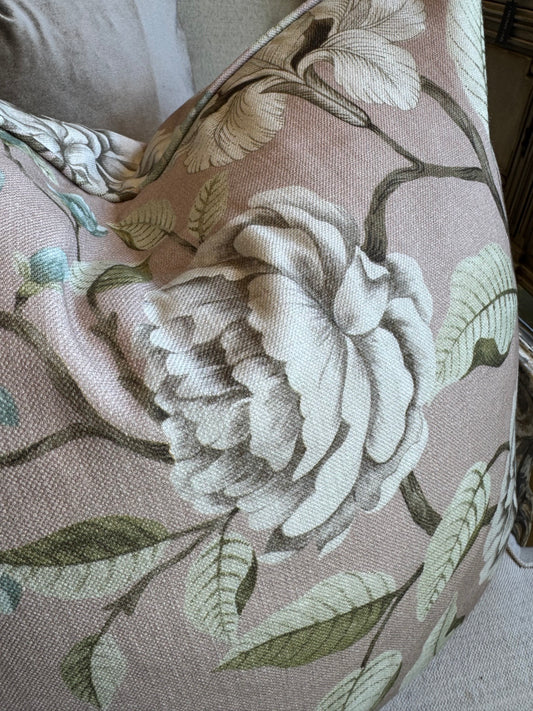 Audrey Dusty Rose Floral Cushion 50cm x 50cm
