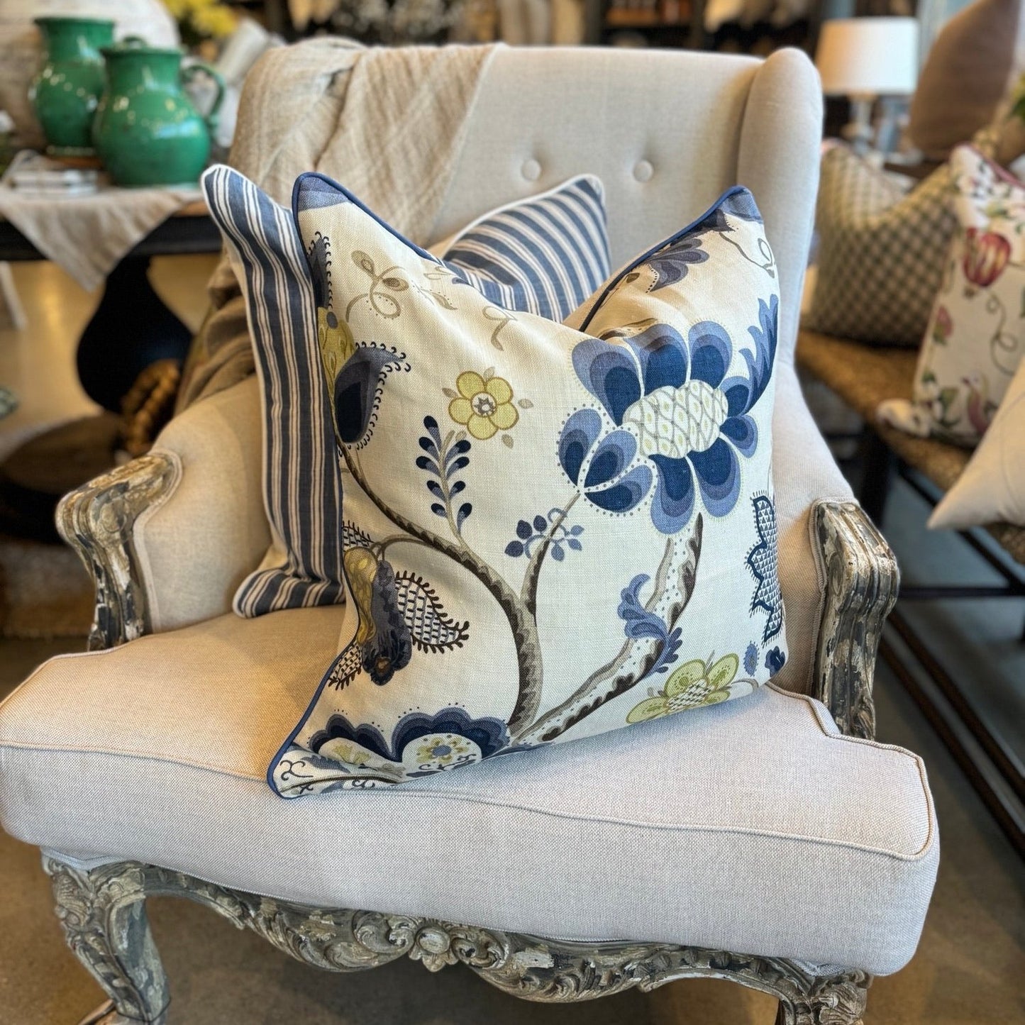 Sophia Floral Heavyweight Cushion 50cm x 50cm
