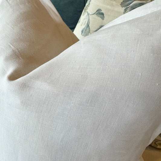 Elevate your home decor with the elegant sophistication of Avignon's Linen Pillow. Featuring a stylish flange design and crafted from luxurious linen, this pillow adds a touch of opulence to any room. And with a soft feather insert, it offers the perfect amount of plushness for ultimate comfort.
