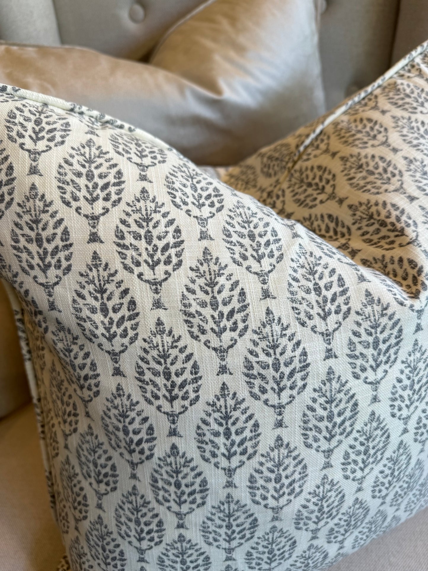 Grey Kemble Patterned Cushion 50cm x 50cm