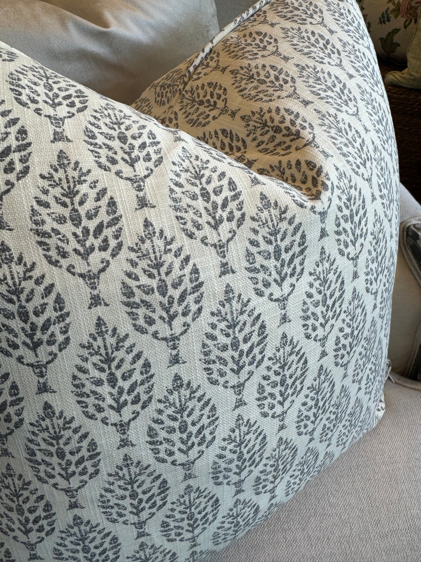 Grey Kemble Patterned Cushion 50cm x 50cm