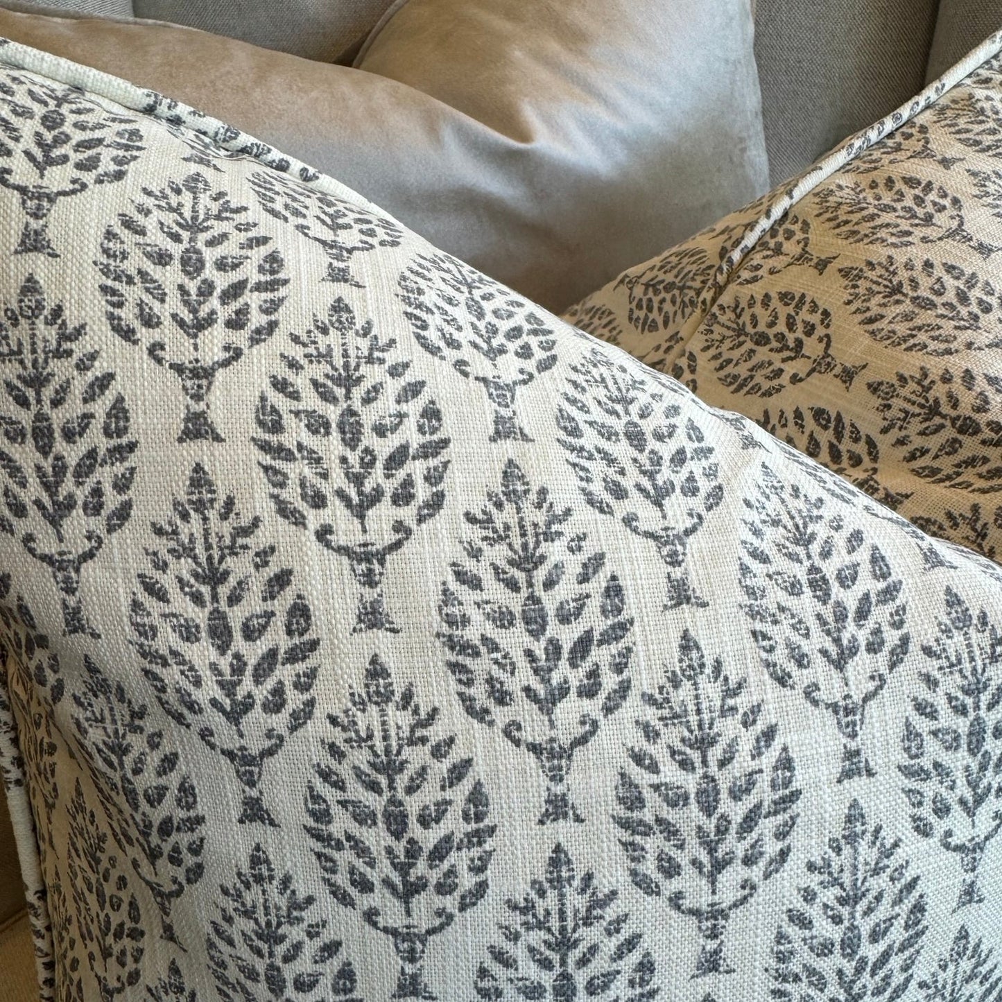 Grey Kemble Patterned Cushion 50cm x 50cm