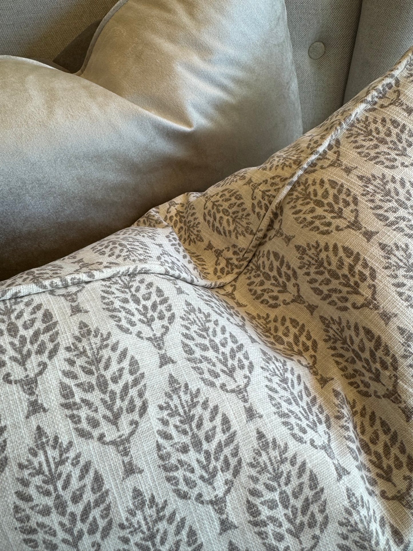 Taupe Kemble Patterned Cushion 50cm x 50cm
