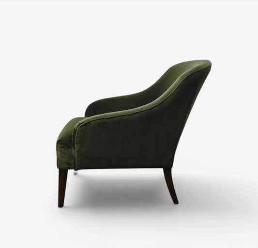 Luna Velvet Armchair - Olive In Stock & Ready To Ship