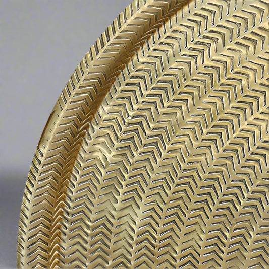 Ravello Brass Aluminium Etched Tray - Medium