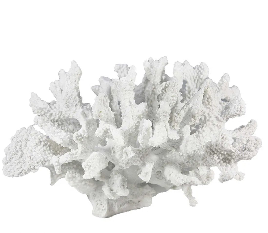 This White Reef Coral sculpture is the perfect way to bring a touch of the ocean into your home. Its intricate texture and complex design will give any setting an elegant, resort-like feel. Crafted from chemical-resistant polyresin, it's a durable piece that will keep its beauty for years. Add a chic, organic accent to your decor without harming the environment.