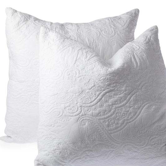 Experience the opulent French Country lifestyle with the Provence Damask 100% Cotton European Pillow. Crafted from high-quality cotton, this pillow boasts intricate embroidery and a textured design. With cotton tie backs and a generous size, it adds a touch of sophistication to any bedroom. The soft cotton fabric and wadding ensure comfort and easy care with delicate machine washing. Complete the look with the Provence Damask Quilt.