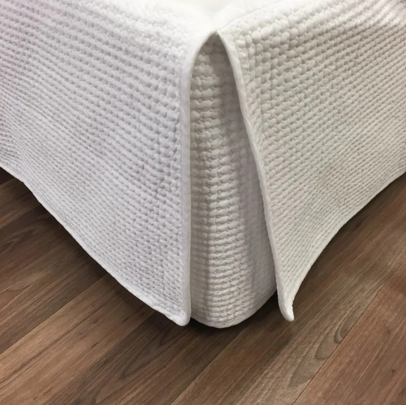 Avignon White 100% Cotton Valance - King Single