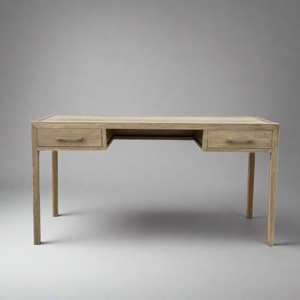 Weathered Oak French Contemporary Desk - Special Order