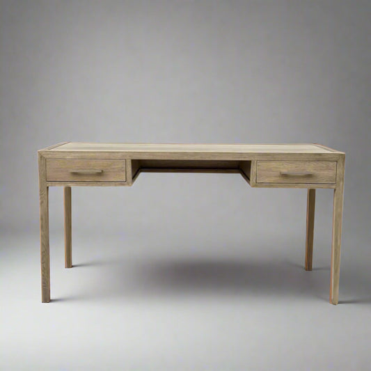 Weathered Oak French Contemporary Desk - Special Order