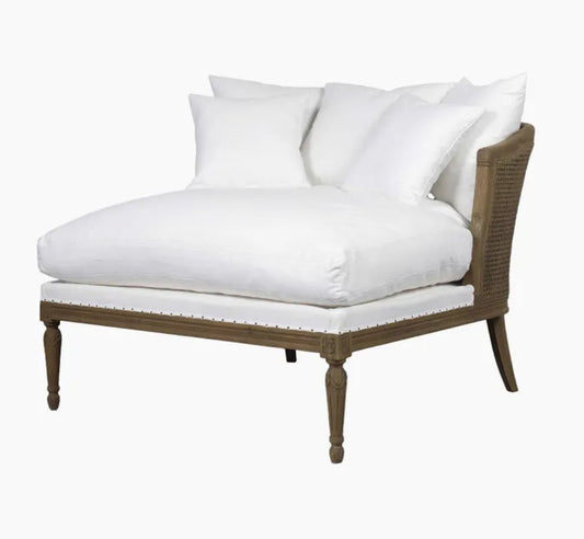 Audrey Rattan & Linen Daybed - Special Order