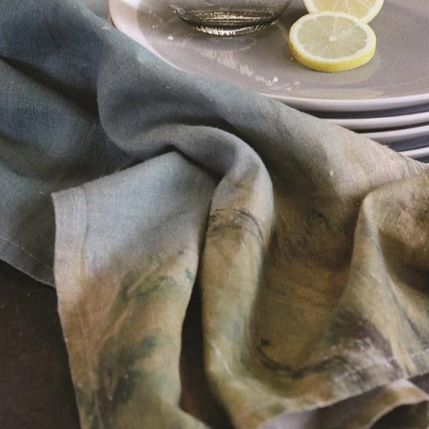 Island Summer 100% Linen Tea Towel