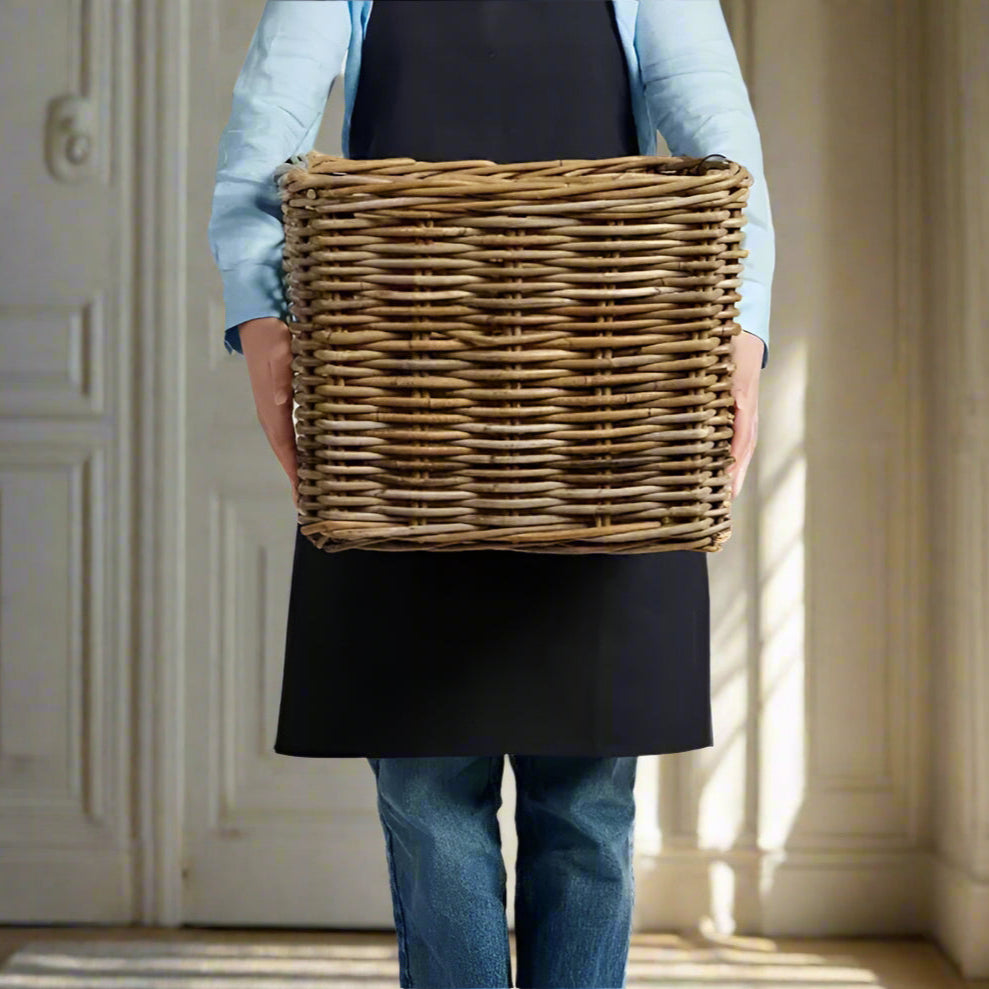 Experience the perfect blend of style and practicality with our Lucca Square Rattan Basket - Large. Its sturdy structure, straight sides, and integrated handles make it a versatile and timeless piece for all your needs. 