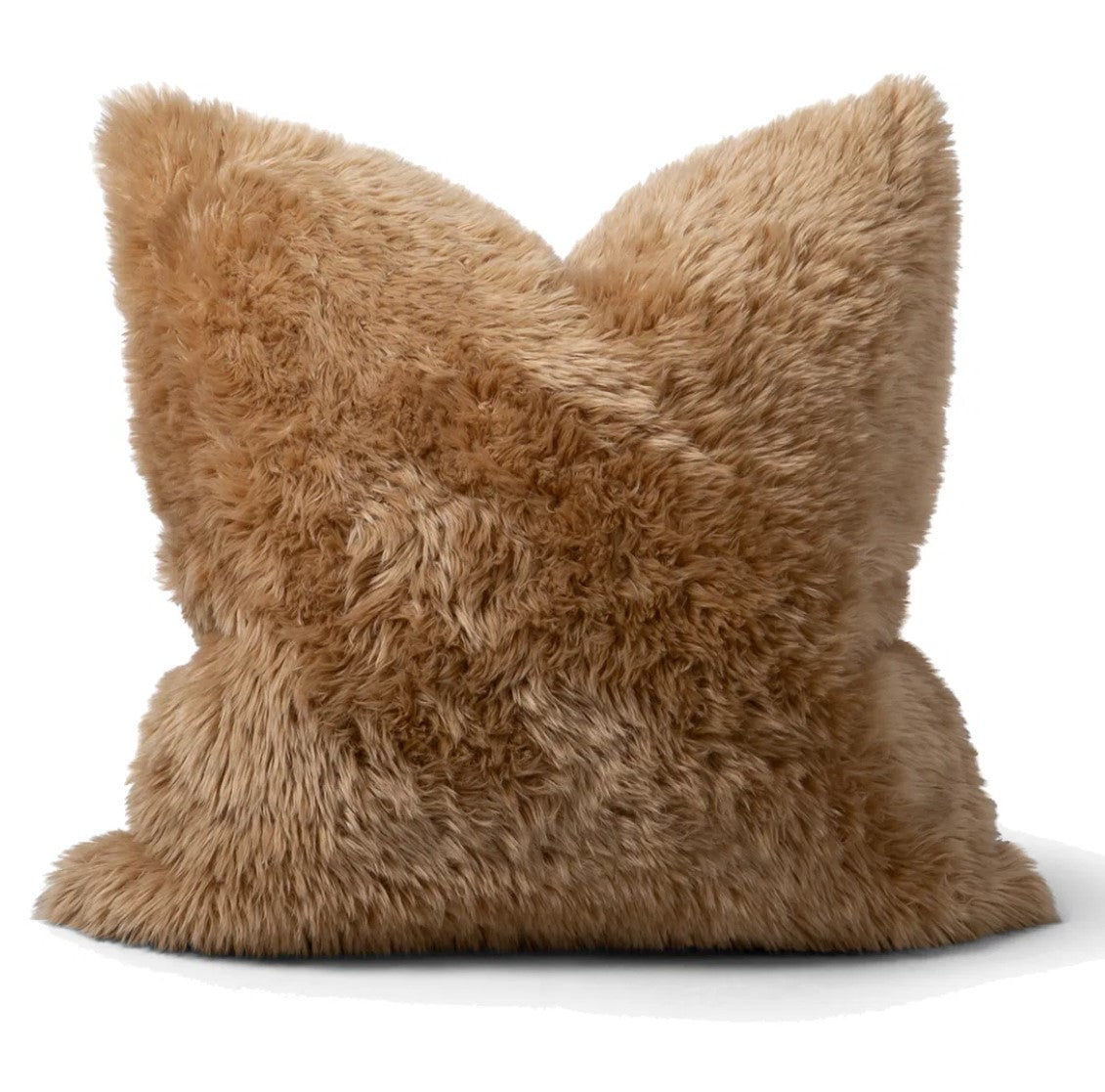 Faux Fur Honey Cushion 55cm x 55cm