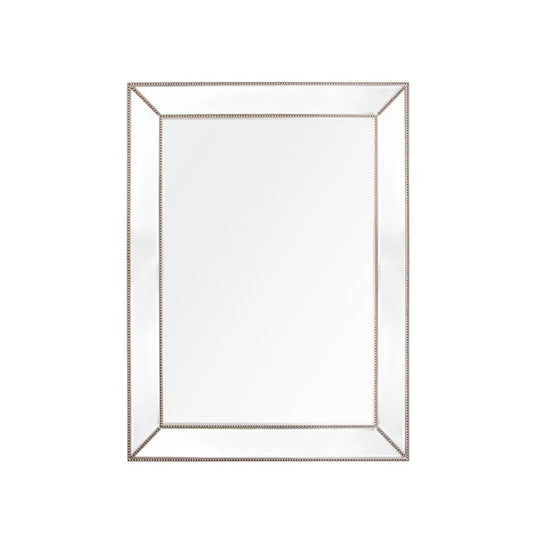The Chloe Wall Mirror is a stunningly simple accent piece, perfect in a bedroom or living space. The bevelled mirror frames and beaded trim detailing exudes an understated elegance and brings a subtle touch of luxury to any room. The mirror is perfect as a stand-alone piece or in repetition for a larger visual effect.