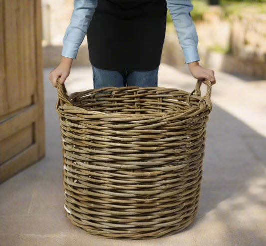 Cecil Round Rattan Basket - Large