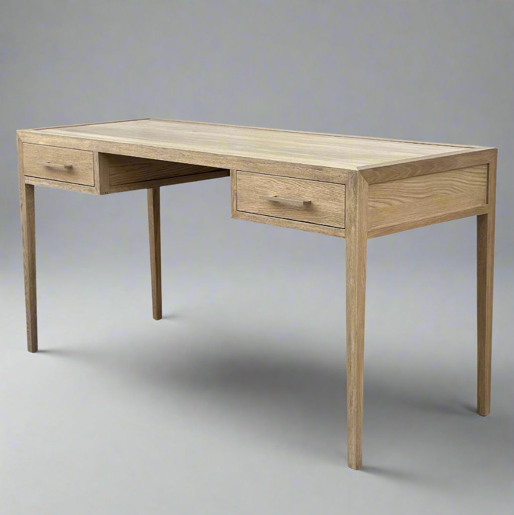 Weathered Oak French Contemporary Desk - Special Order