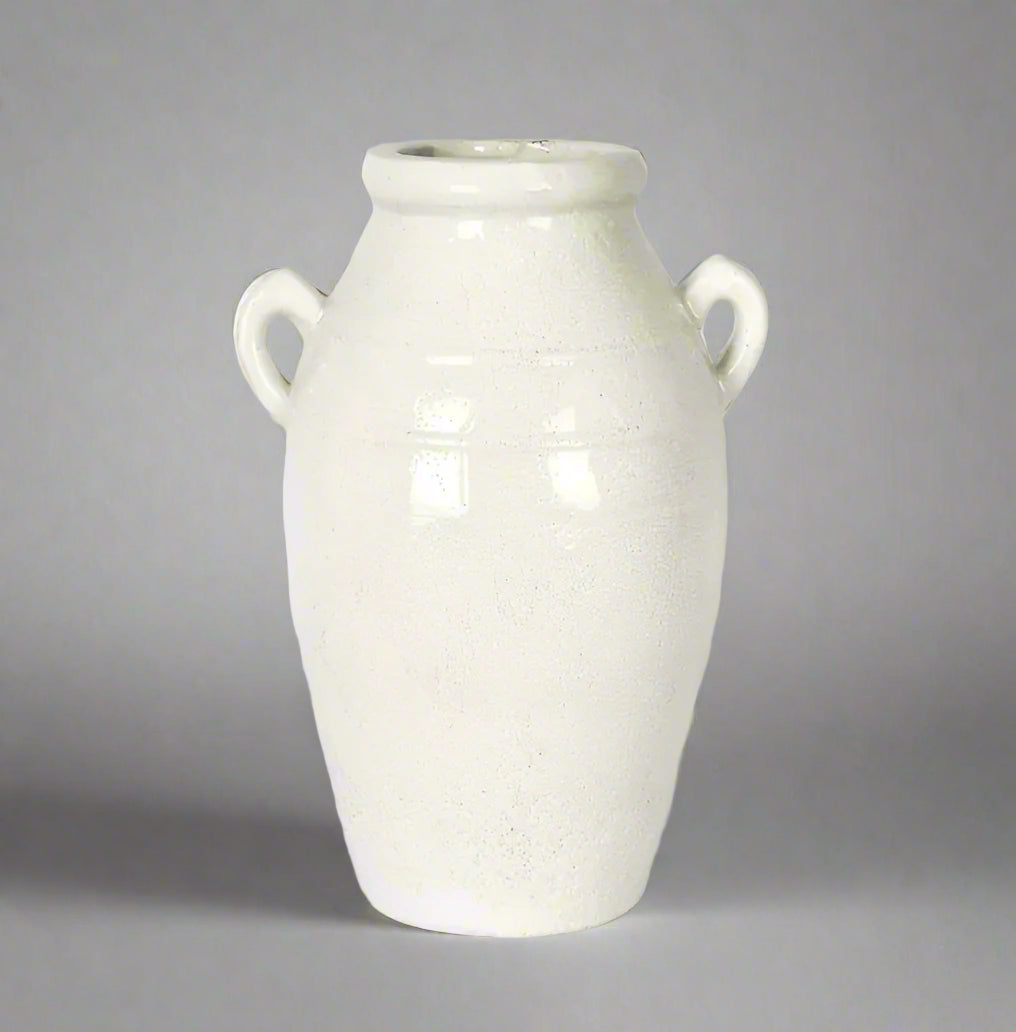 Kasha Cream Glazed Urn